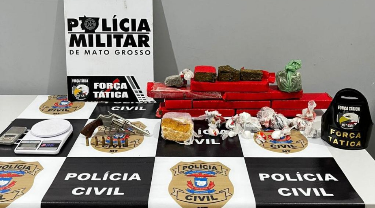 Polícias Civil e Militar desarticulam ponto de distribuição de drogas em Matupá 1