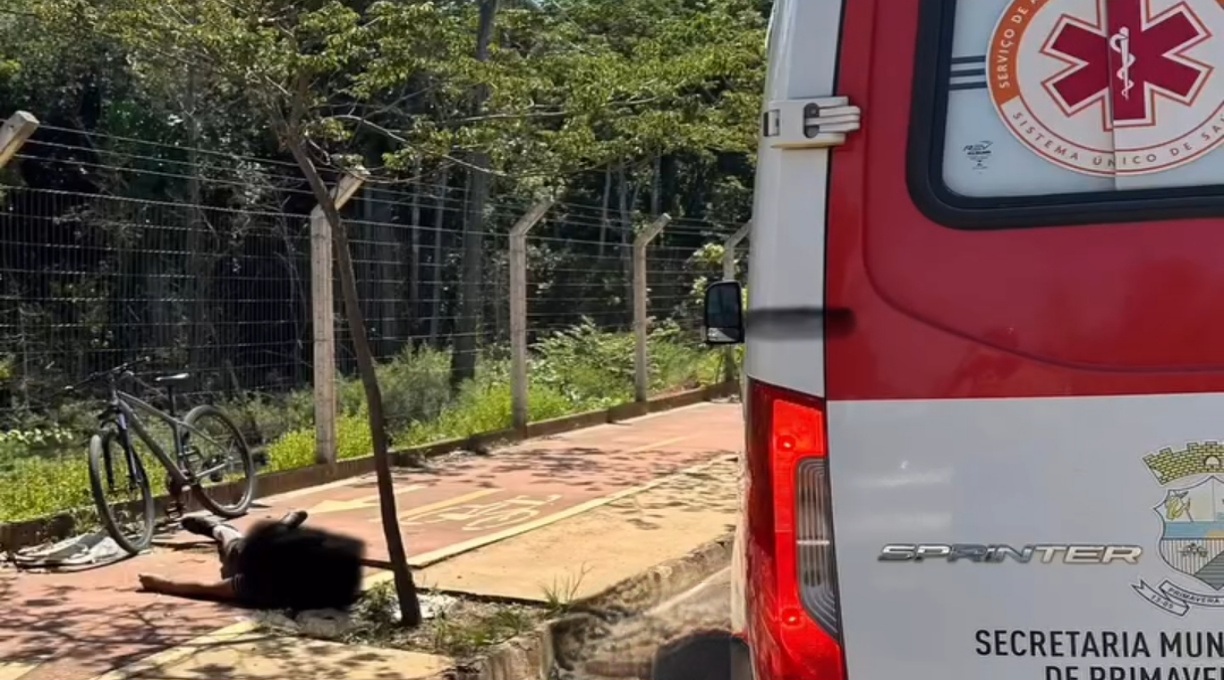 Ciclista morre ao colidir com estrutura metálica em uma ciclovia de Primavera do Leste 1