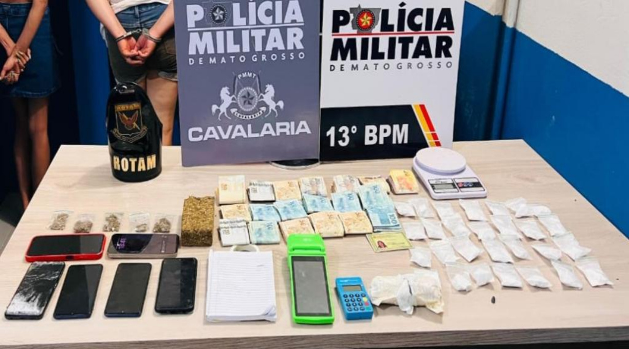 Cavalaria e Rotam prendem membros de facção criminosa com drogas, cestas básicas e mais de R$ 18 mil 1