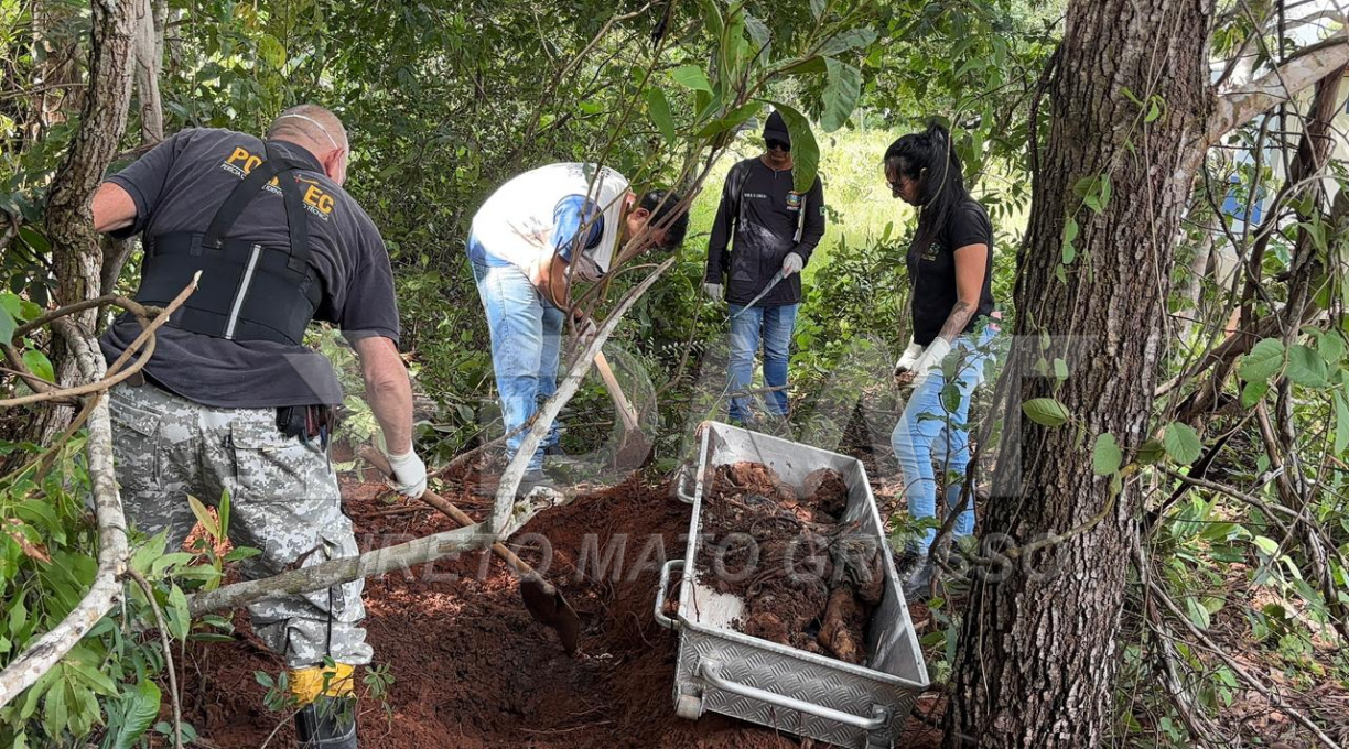 Corpo do sexo masculino foi encontrado com os pés amarrados e enterrado em uma propriedade rural de Rondonópolis 1