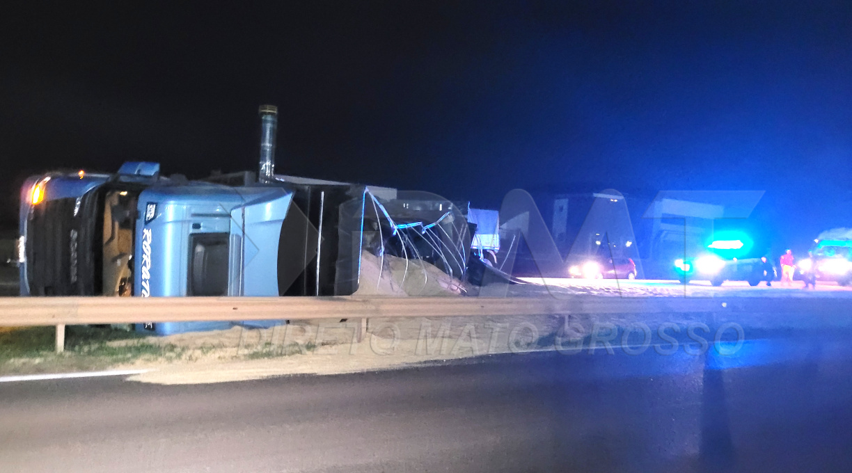 Motorista embriagado perde o controle de carreta e provoca grave acidente na BR-364 em Rondonópolis 1