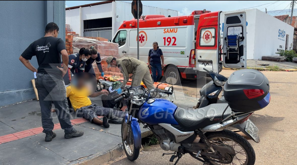 Homem de 50 anos fica ferido após a colisão entre duas motos 1