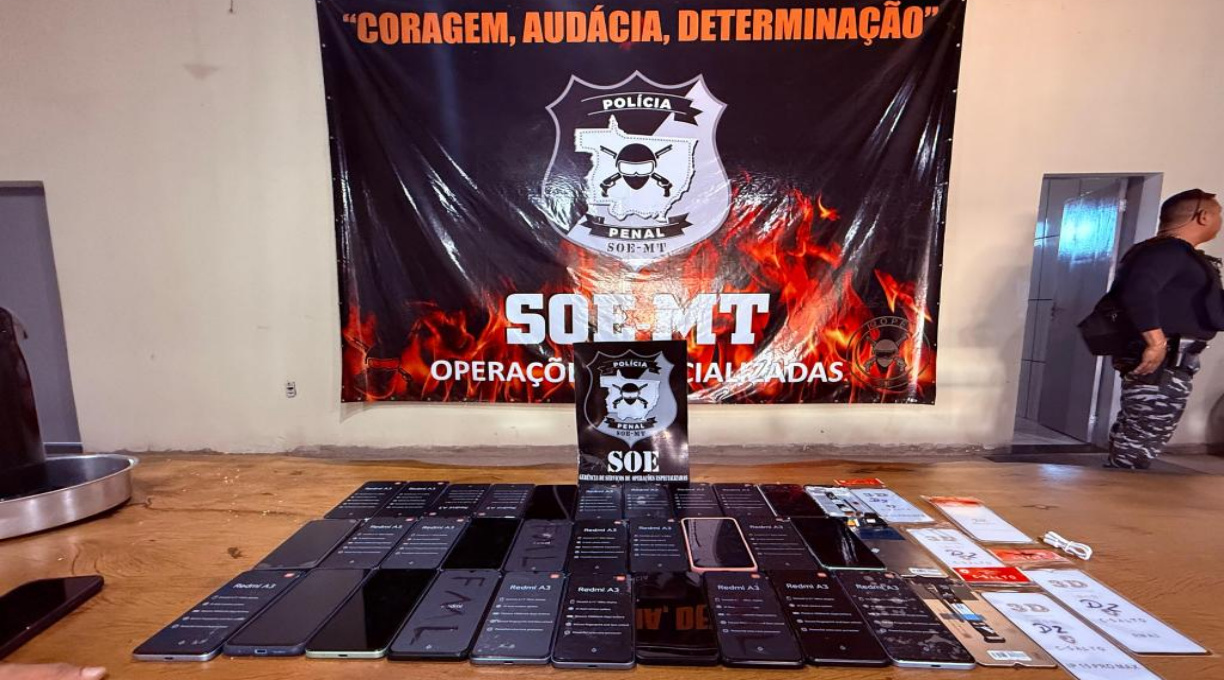 Sejus e Polícia Penal apreendem mais de 1,3 mil celulares em presídios de MT em cerca de 3 meses 1