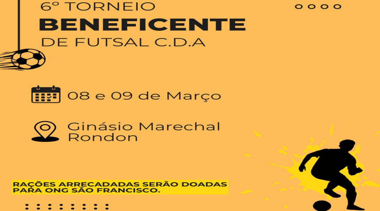 6º Torneio Beneficente de Futsal do Cantinho da Adoção acontece neste fim de semana em Rondonópolis 1