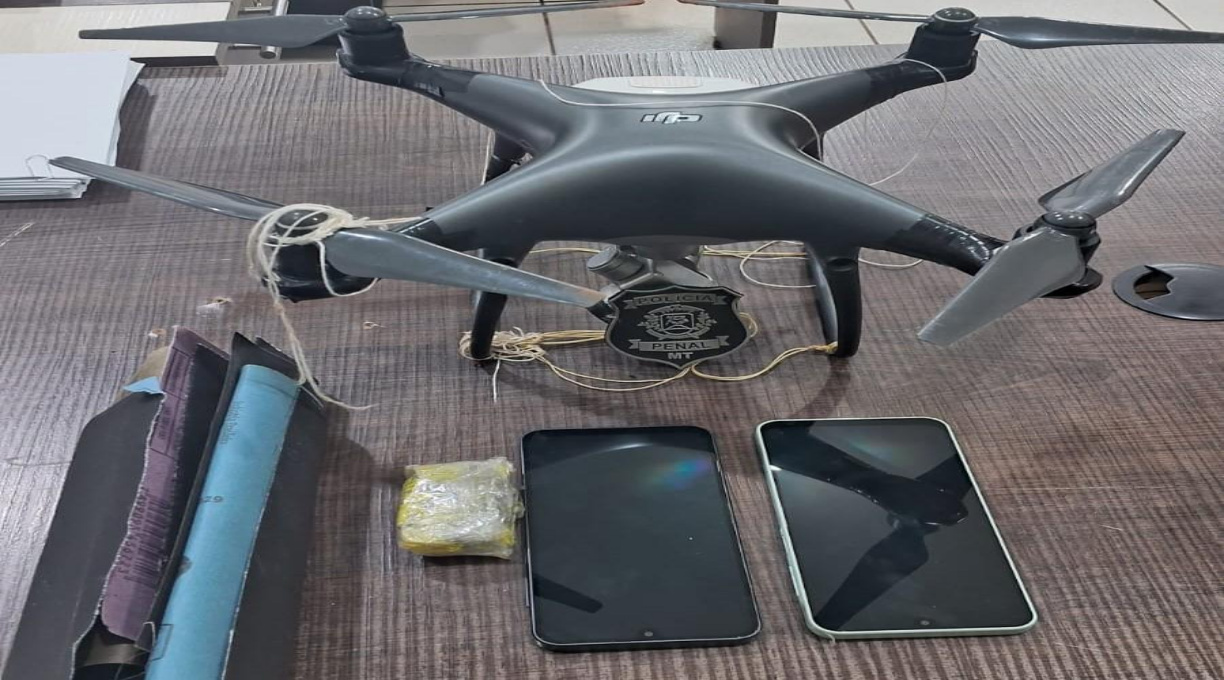 Polícia Penal abate mais um drone e evita entrada de celulares em penitenciária 1